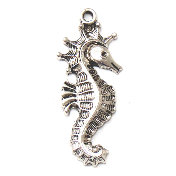 Seahorse Charm-Antique Silver