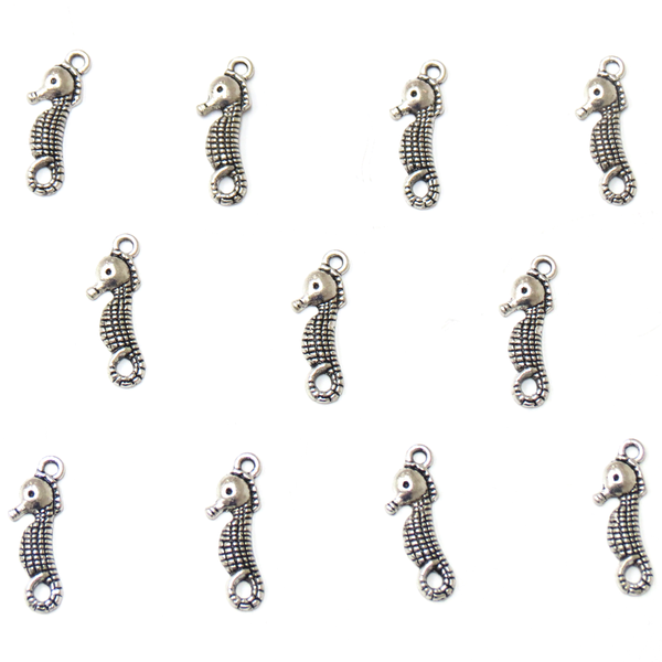 Seahorse Charm-Antique Silver; 11pcs.