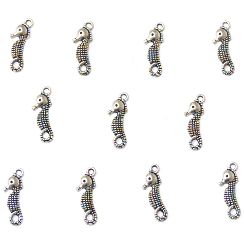 Seahorse Charm-Antique Silver; 11pcs.