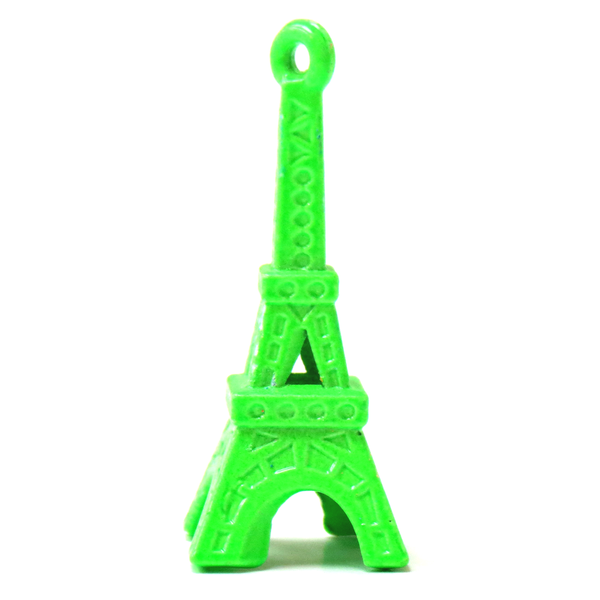 Eiffel Tower Charm-Neon Green