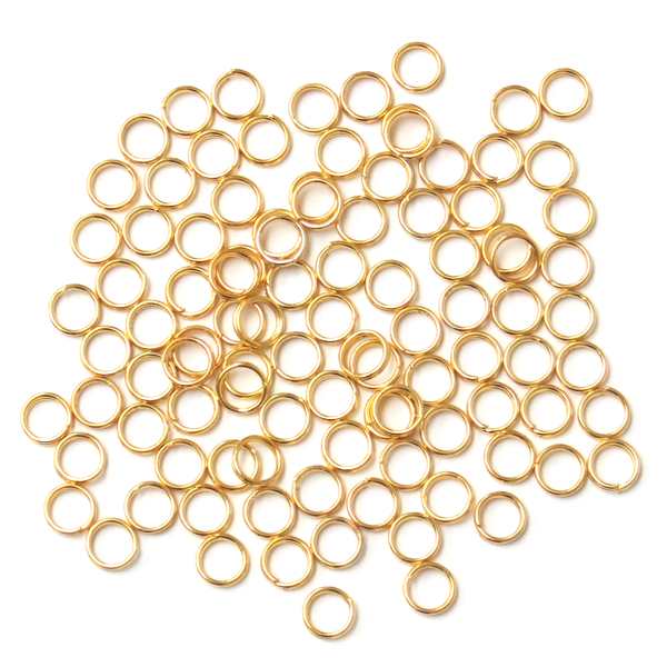 Split Ring, Gold, Brass, 6mm