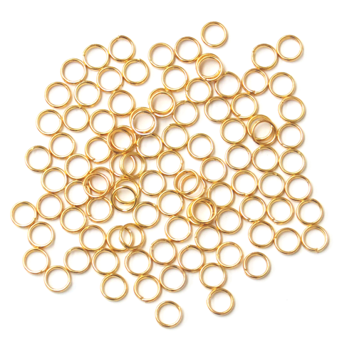 Split Ring, Gold, Brass, 6mm