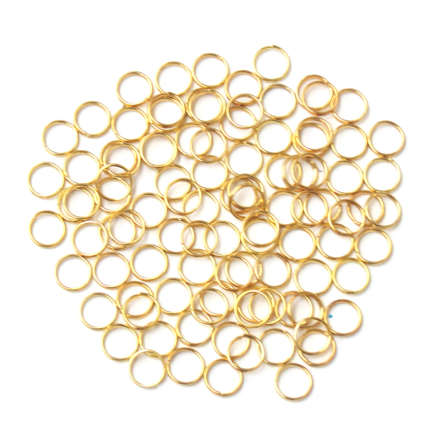 Split Ring, Gold, Brass, 8mm