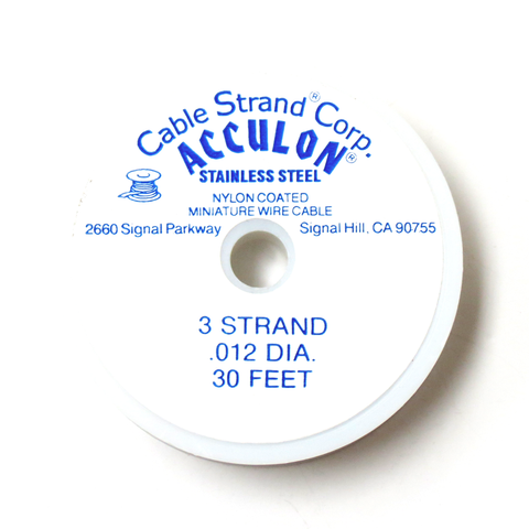 Acculon, Nylon Coated Beading Wire, .012/30ft