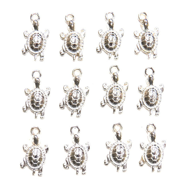 Turtle Charm-Silver; 12pcs.