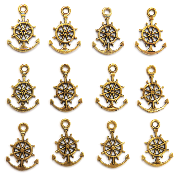 Anchor & Helm-Gold; 12pcs.
