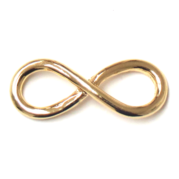 Smooth Round Infinity Connector-Gold