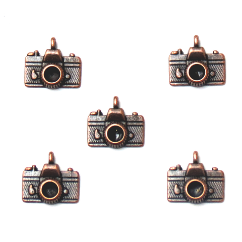 Camera Charm-Copper 5pcs