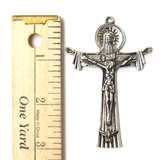 Crucifix, Antique Silver, 75x48mm; 1 piece
