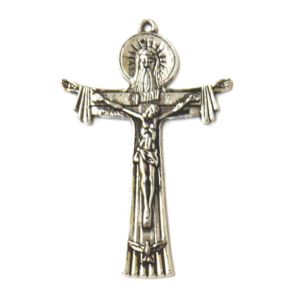 Crucifix, Antique Silver, 75x48mm; 1 piece