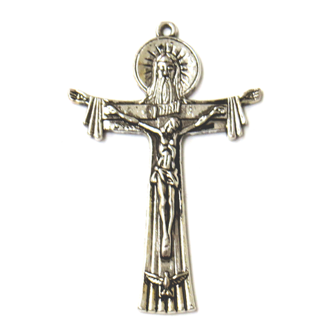 Crucifix, Antique Silver, 75x48mm; 1 piece