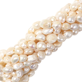13x12mm; Potato, Fresh Water Pearl, Large Hole 2mm - 1 Strand