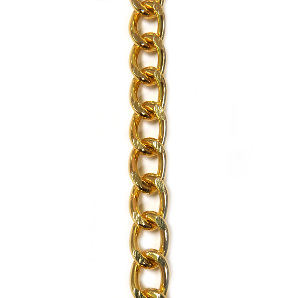 Aluminum Curb Chain, Gold, 11x7mm