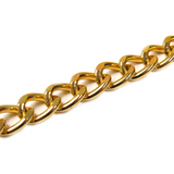 Aluminum Curb Chain, Gold, 11x7mm