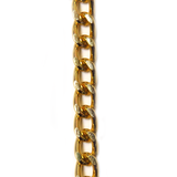 Aluminum Curb Chain, Gold, 12x8mm