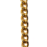 Aluminum Chain, Gold, Twisted Oval 22.5x16mm
