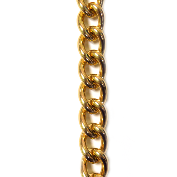 Aluminum Curb Chain, Gold, 14x10mm