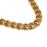 Aluminum Chain, Gold, Twisted Oval 22.5x16mm