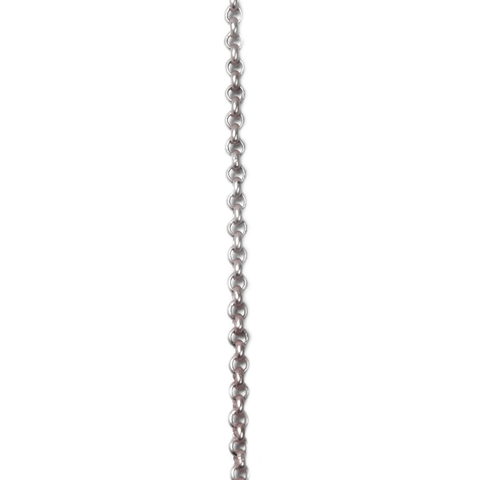 Brass Rolo Chain, Rhodium, 2mm; 1 foot