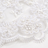 Embroidered Dotted Swiss Lace, 50" Wide- 1 yard