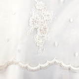 Embroidered Dotted Swiss Lace, 50" Wide- 1 yard