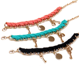 Turquoise Bracelet with Charm, 9 inches - 1 piece