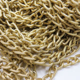 Stardust Aluminum Curb Link Chain- Gold; 8x14mm- 1 foot