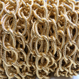 Rutilated Aluminum Chain; Gold: 17x26mm- 1 foot