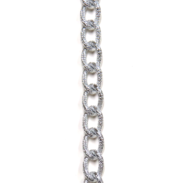Stardust Aluminum Curb Chain- Silver; 9x14mm- 1 foot