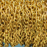 Rope Aluminum Chain; Gold: 10x16mm- 1 foot