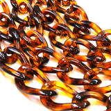 Tortoise Curb LInk Chain, 17x30mm- 6.5 inches