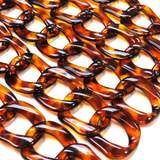 Tortoise Curb Chain, 28x30mm- 6 inches