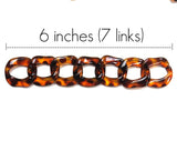 Tortoise Curb Chain, 28x30mm- 6 inches