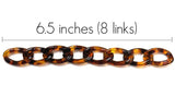 Tortoise Curb LInk Chain, 17x30mm- 6.5 inches