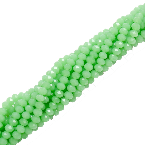 Rondelles- Green Opaque
