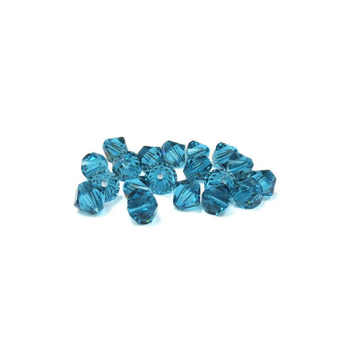 Swarovski Crystal, Bicone, Indicolite, 6mm; 20pcs