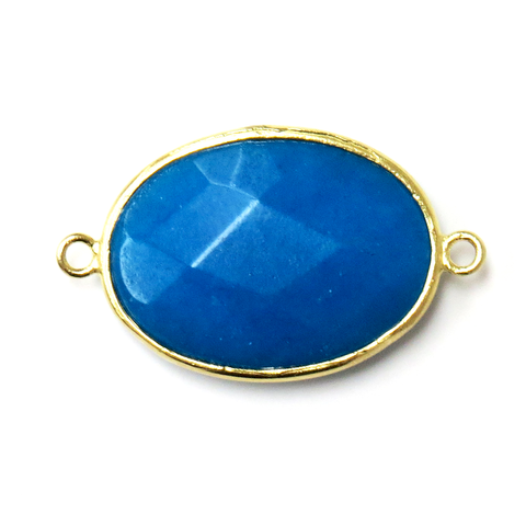 Faceted Jade Bezel; Light Blue