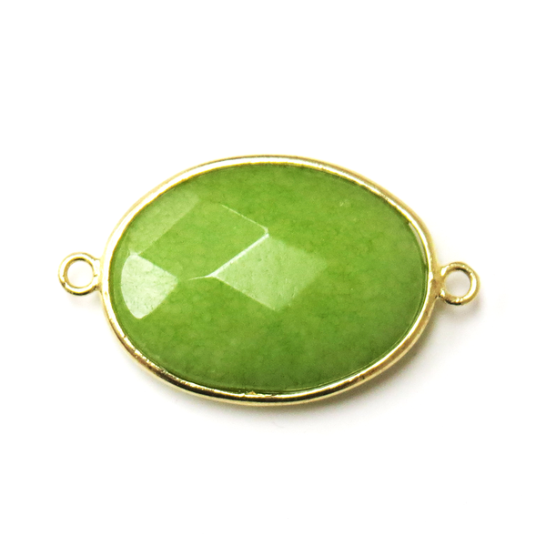 Faceted Jade Bezel; Green