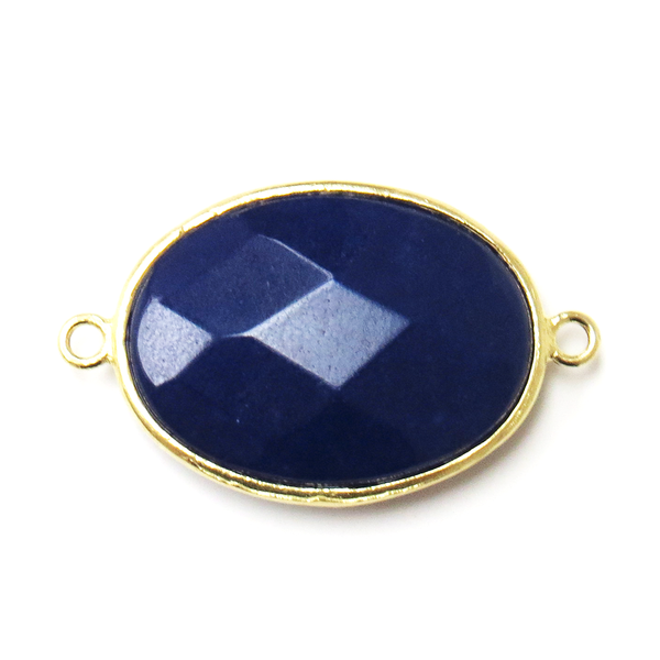 Faceted Jade Bezel; Royal Blue - Connector