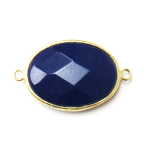 Faceted Jade Bezel; Royal Blue - Connector