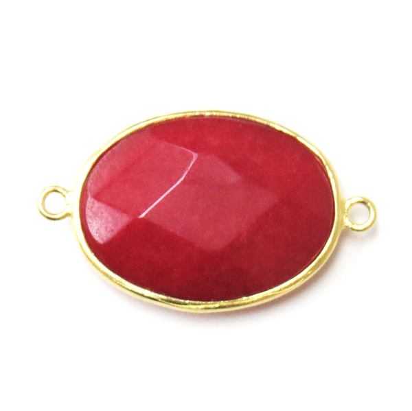 Faceted Jade Bezel; Terracota