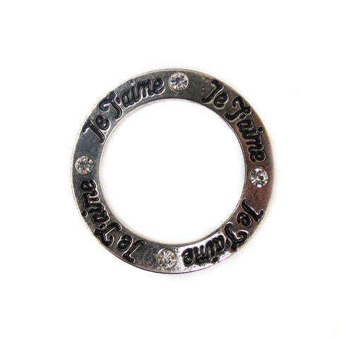 Round Jet'aime, Antique Silver, Link