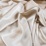 Silk Charmeusse, Light Tan, 54" Wide- 1 Yard