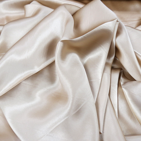 Silk Charmeusse, Light Tan, 54" Wide- 1 Yard