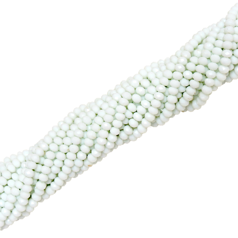 Rondelles- White Opaque
