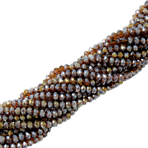 Rondelles- Smoked Topaz AB