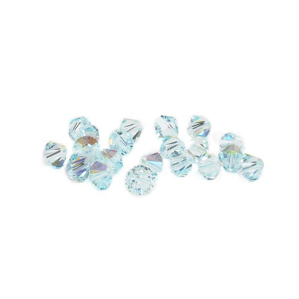 Swarovski Crystal, Bicone, 6mm- Light Azore AB; 20pcs