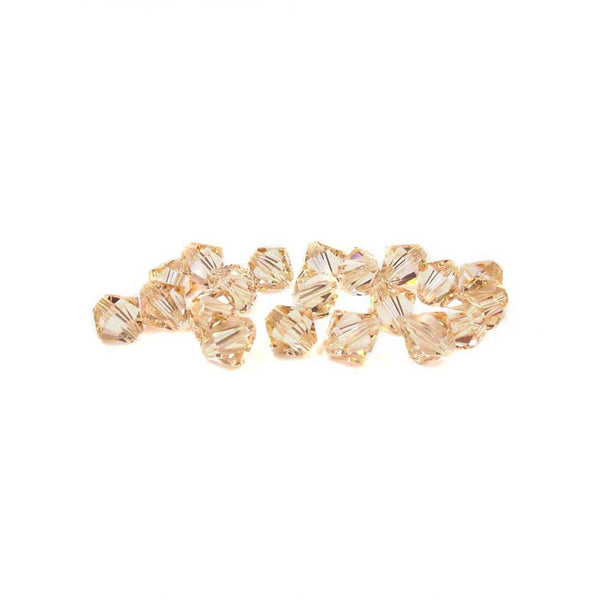 Swarovski Crystal, Bicone, Light Peach, 6mm; 20pcs