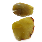 Yellow Faceted Agate Slice Pendant
