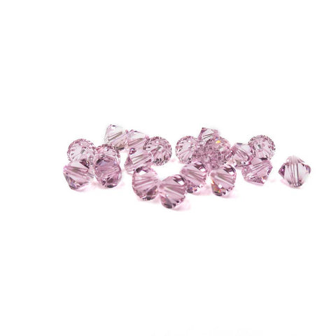 Swarovski Crystal, Bicone, Light Amethyst, 6mm; 20pcs